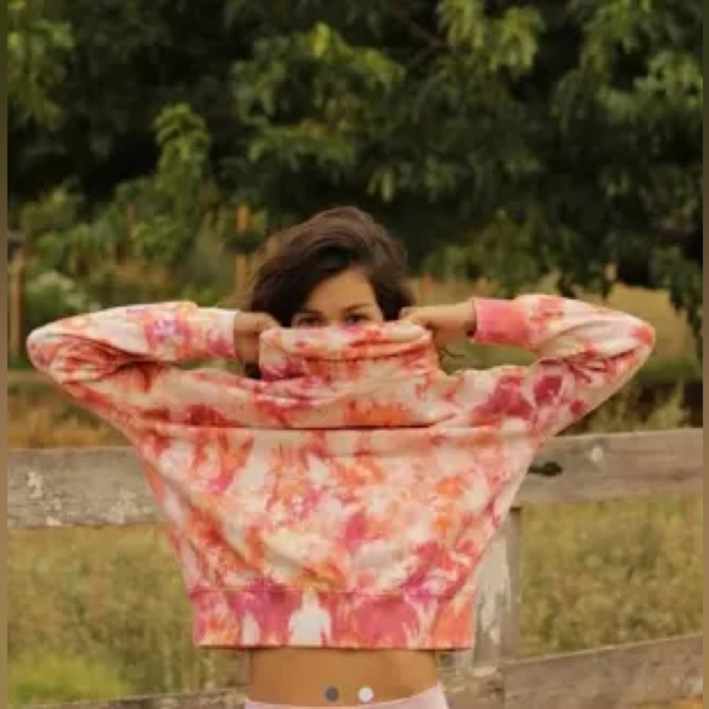 Pilcro and the Letterpress | Elayana Tie-Dye Pullover | Pink/Orange/Yellow | M 🕥